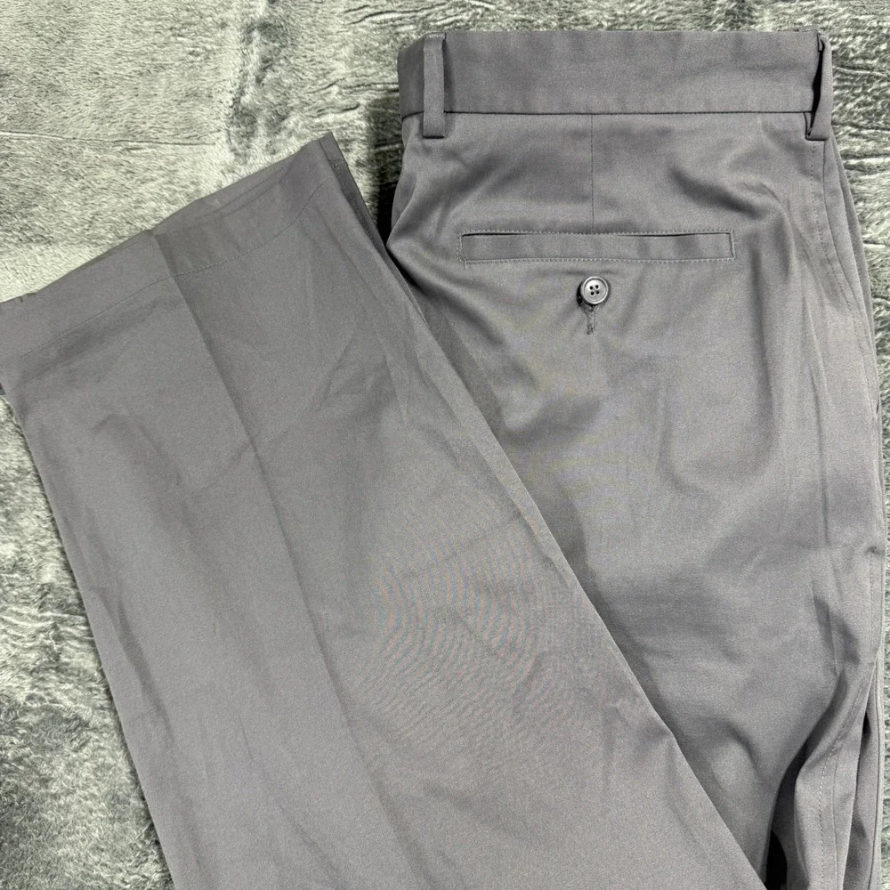 Pebble Beach Performance Golf Pants Mens‎ 38x30 Grey Stretch Trousers 691451